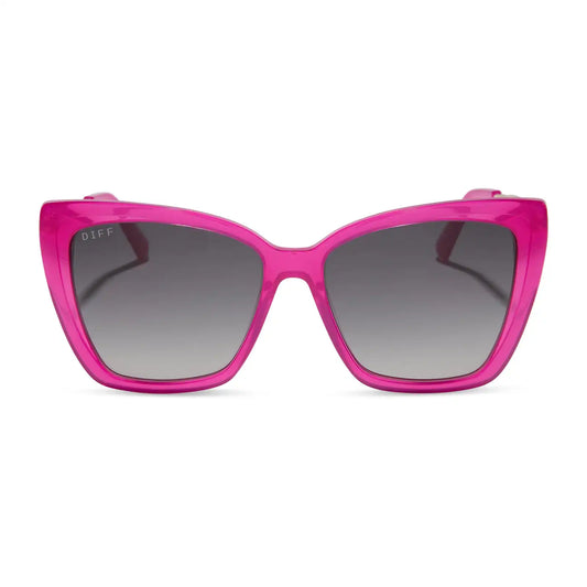BECKY II - BRIGHT TULIP + GOLD + GREY GRADIENT + POLARIZED SUNGLASSES