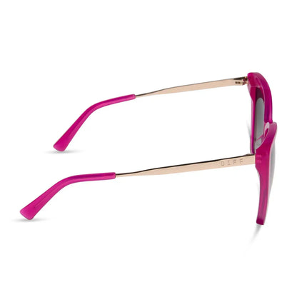 BECKY II - BRIGHT TULIP + GOLD + GREY GRADIENT + POLARIZED SUNGLASSES