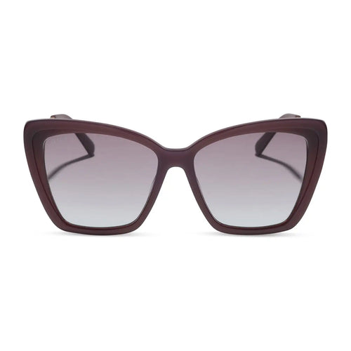 BECKY II - COCOA POWDER + COCOA POWDER TO BABY BLUE GRADIENT + SUNGLASSES