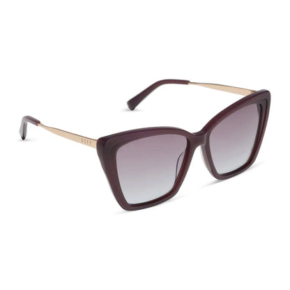 BECKY II - COCOA POWDER + COCOA POWDER TO BABY BLUE GRADIENT + SUNGLASSES