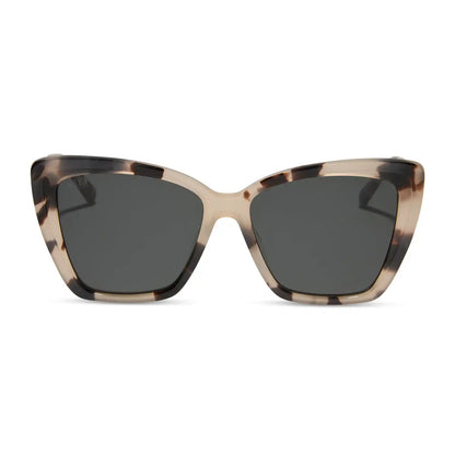 BECKY II - CREAM TORTOISE + GREY POLARIZED SUNGLASSES