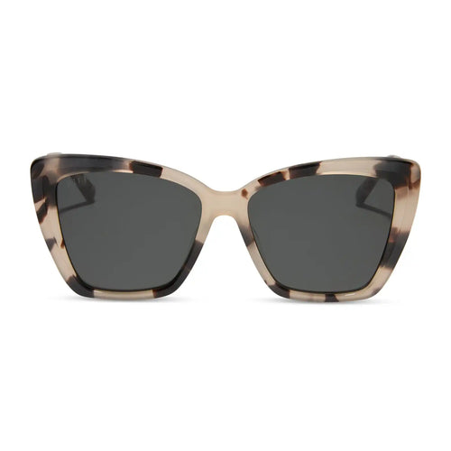 BECKY II - CREAM TORTOISE + GREY POLARIZED SUNGLASSES