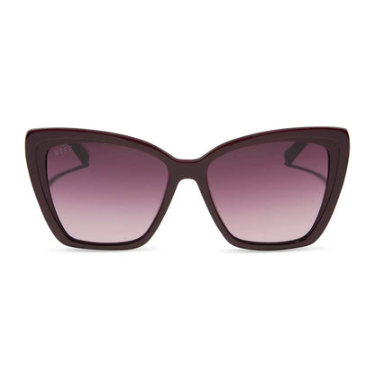BECKY II - DARK CHERRY LACQUER + DARK CHERRY GRADIENT + POLARIZED SUNGLASSES