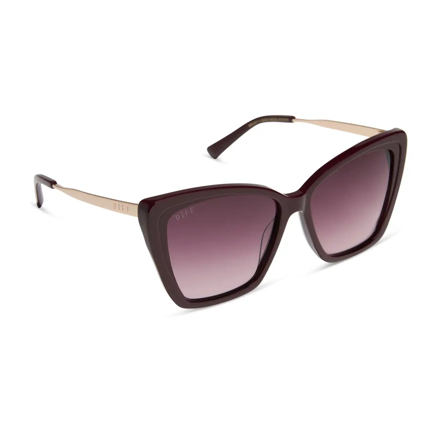 BECKY II - DARK CHERRY LACQUER + DARK CHERRY GRADIENT + POLARIZED SUNGLASSES