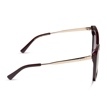 BECKY II - DARK CHERRY LACQUER + DARK CHERRY GRADIENT + POLARIZED SUNGLASSES