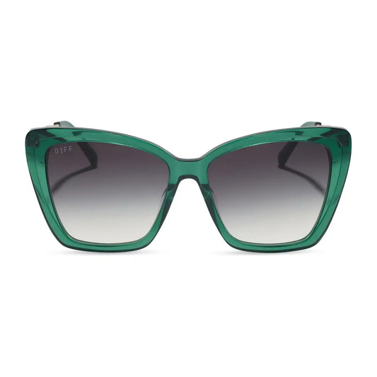 BECKY II - DEEP GREEN + GREY GRADIENT + SUNGLASSES