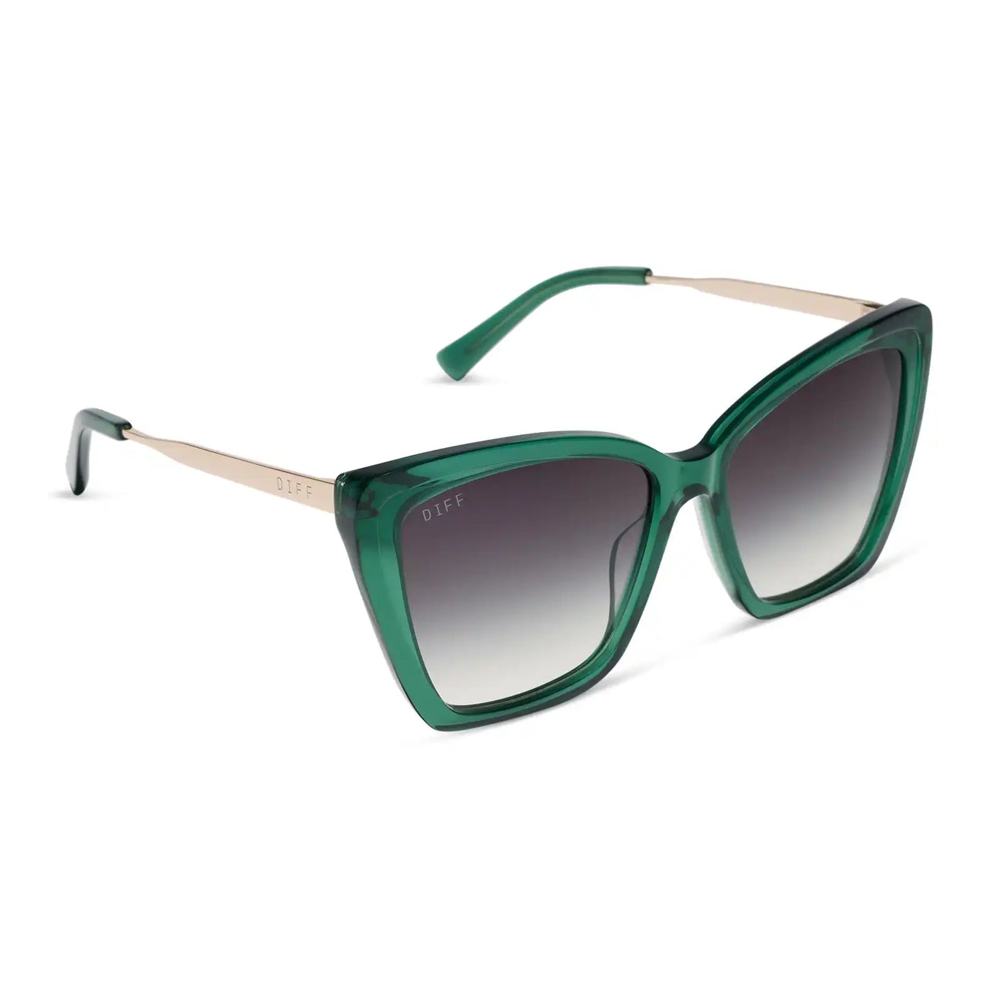 BECKY II - DEEP GREEN + GREY GRADIENT + SUNGLASSES