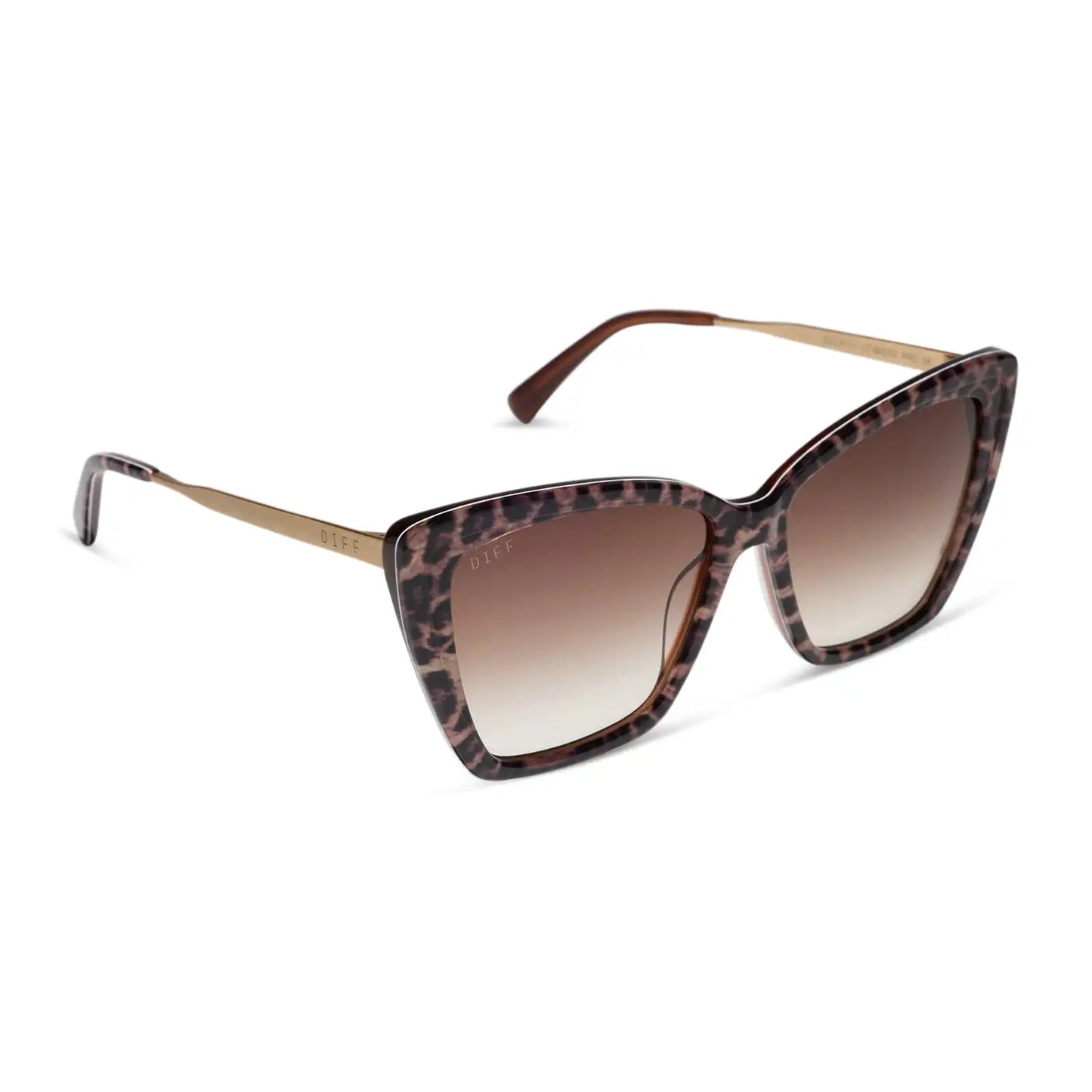 BECKY II - LEOPARD TORTOISE + BROWN GRADIENT SUNGLASSES