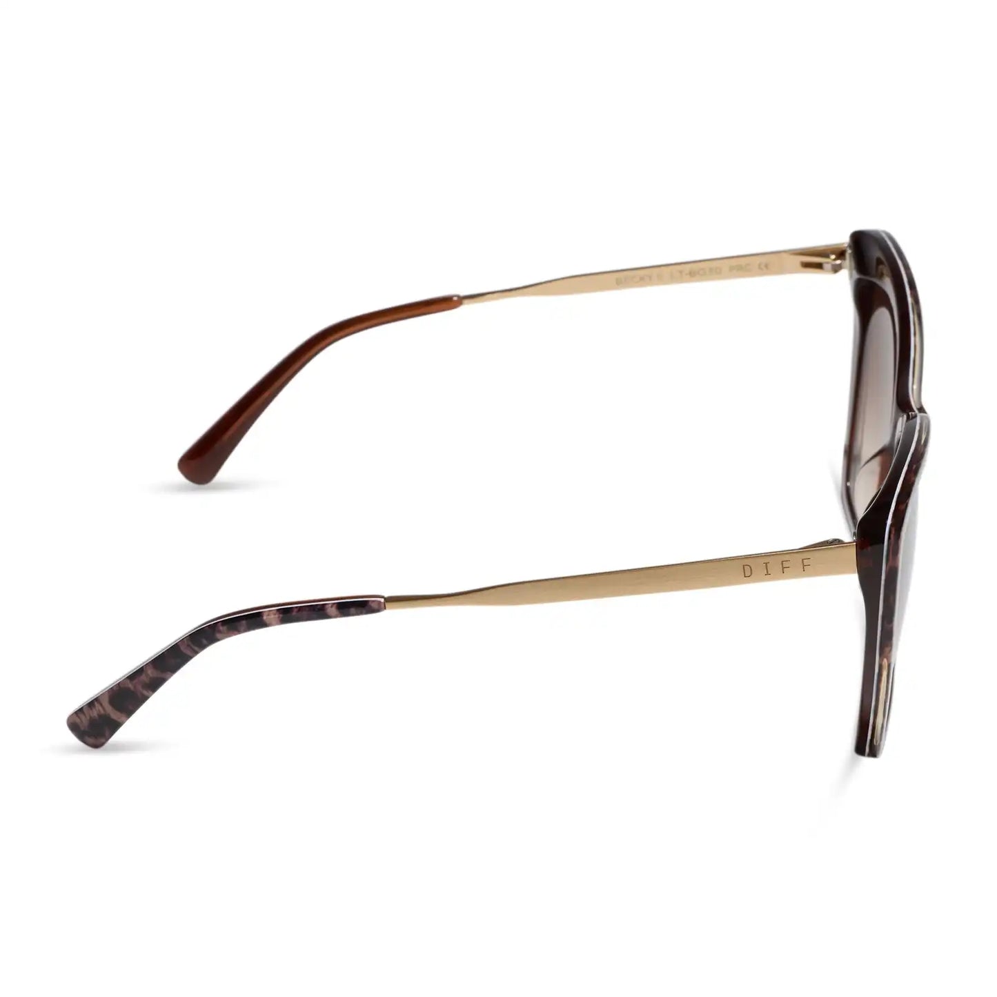 BECKY II - LEOPARD TORTOISE + BROWN GRADIENT SUNGLASSES