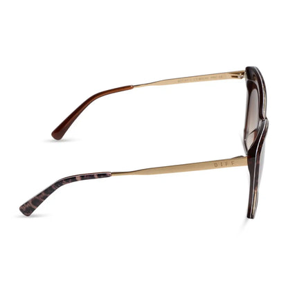 BECKY II - LEOPARD TORTOISE + BROWN GRADIENT SUNGLASSES