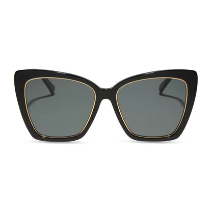 BECKY IV - BLACK + GREY POLARIZED SUNGLASSES