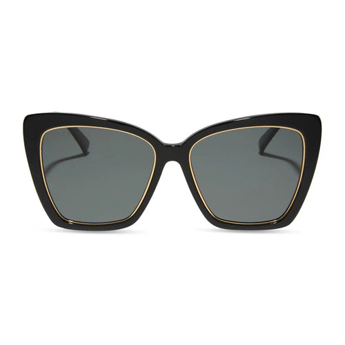 BECKY IV - BLACK + GREY POLARIZED SUNGLASSES