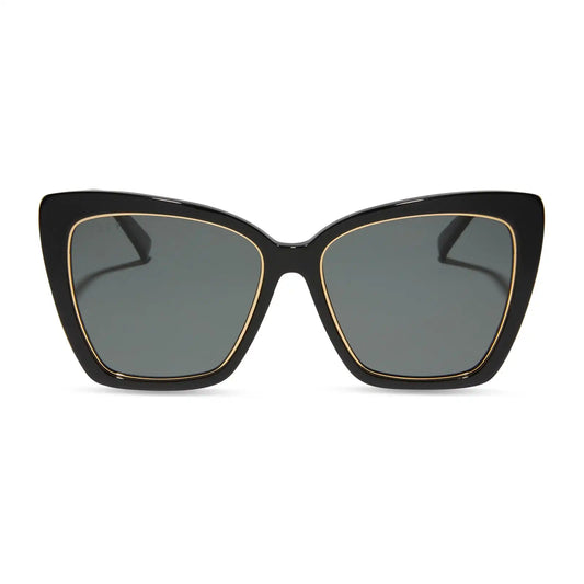 BECKY IV - BLACK + GREY POLARIZED SUNGLASSES