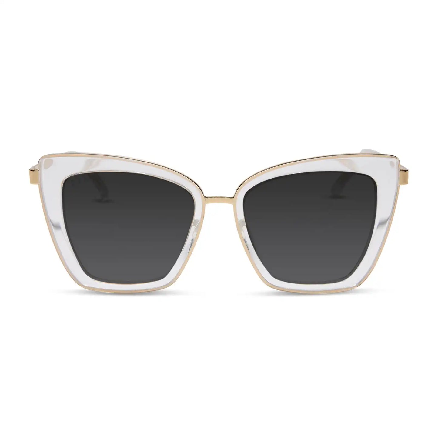 BECKY IV - CLEAR CRYSTAL + GOLD + GLASSES