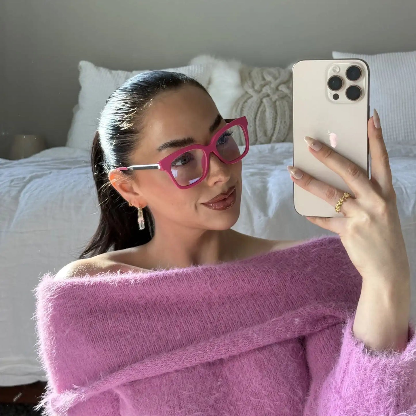 BELLA XS - BRIGHT PINK + GLASSES