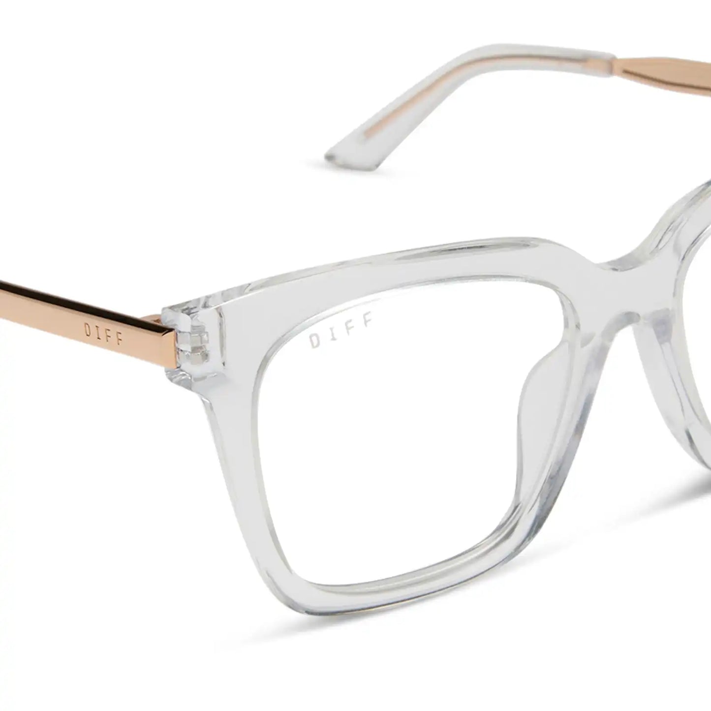 BELLA - CLEAR CRYSTAL + GOLD + GLASSES