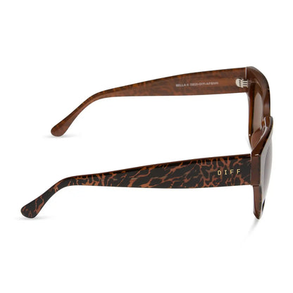 BELLA II - ANIMAL + BROWN SUNGLASSES