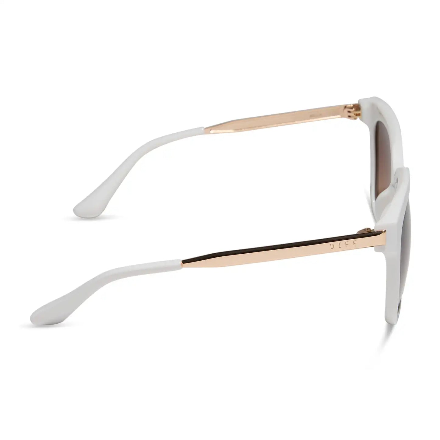 BELLA - WHITE CLOUD + BROWN GRADIENT SUNGLASSES