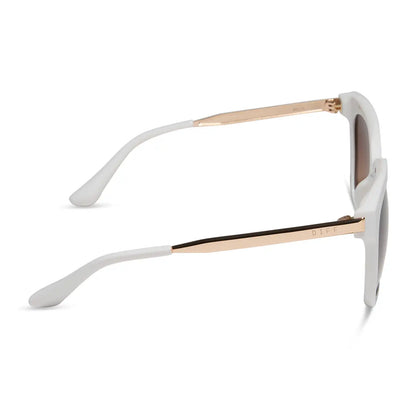 BELLA - WHITE CLOUD + BROWN GRADIENT SUNGLASSES