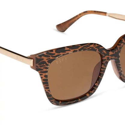 BELLA XS - ANIMAL + BROWN SUNGLASSES
