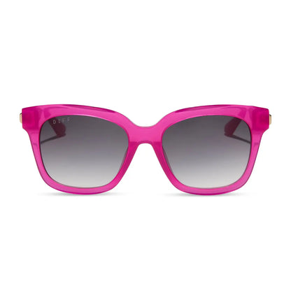 BELLA XS - BRIGHT TULIP + GOLD + GREY GRADIENT SUNGLASSES