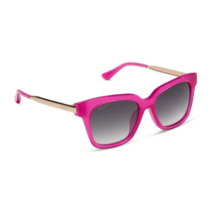 BELLA XS - BRIGHT TULIP + GOLD + GREY GRADIENT SUNGLASSES