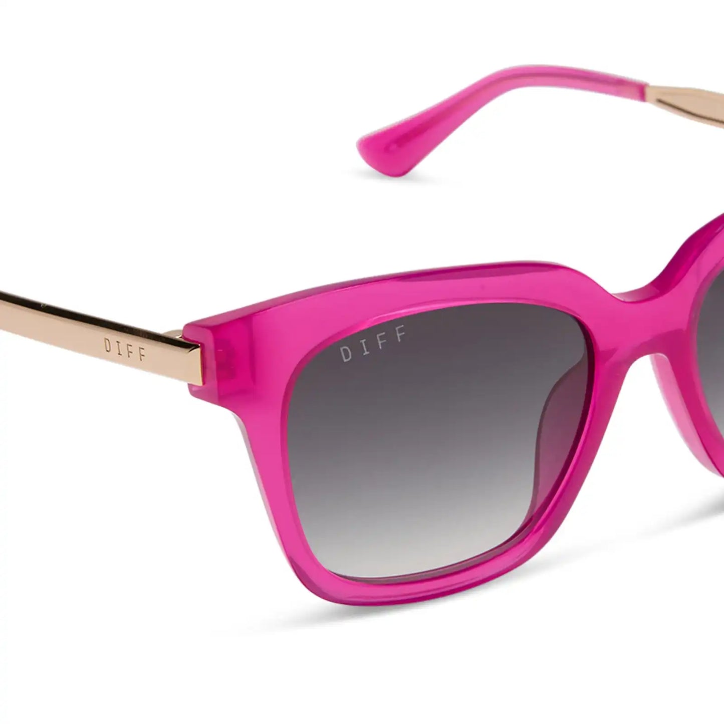 BELLA XS - BRIGHT TULIP + GOLD + GREY GRADIENT SUNGLASSES