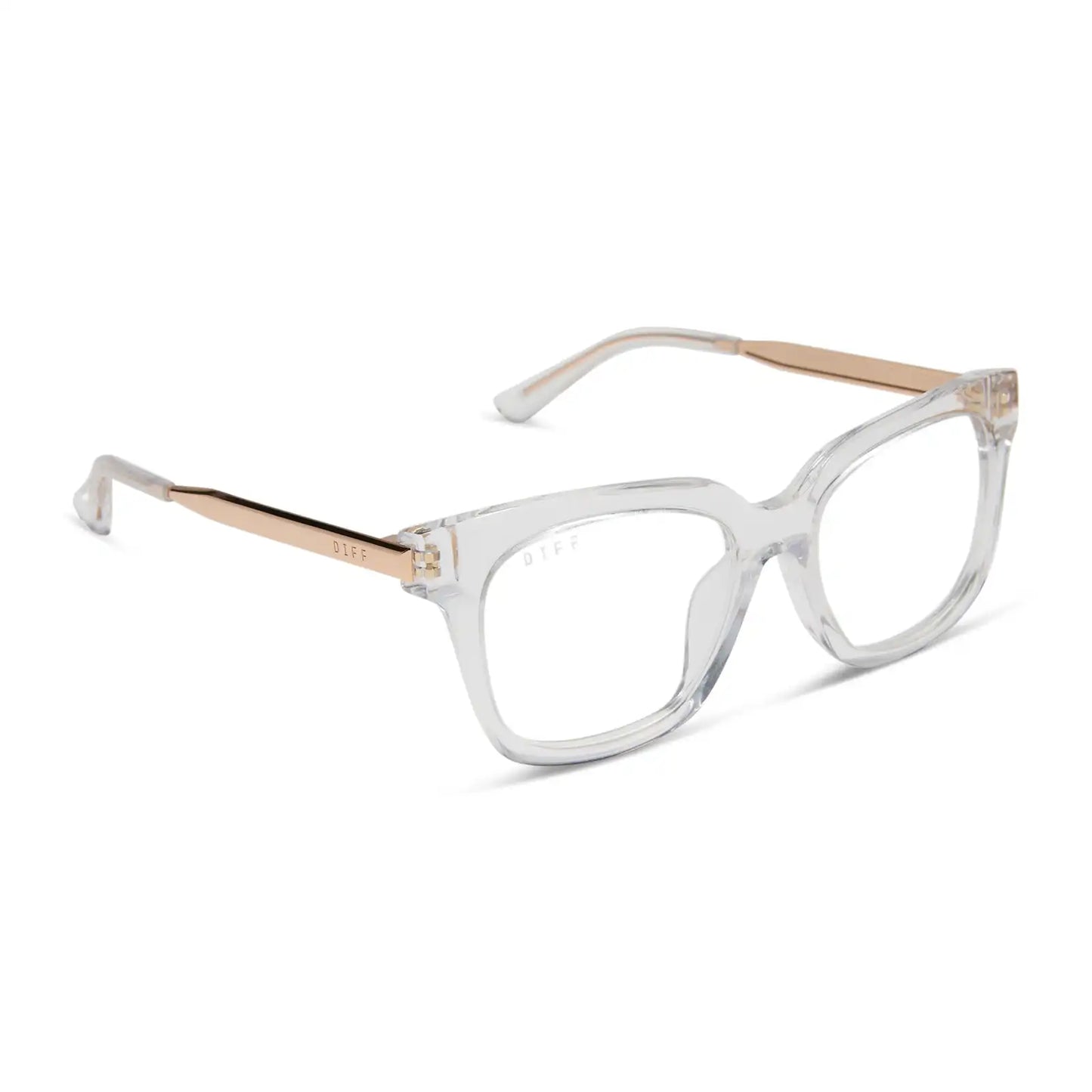 BELLA XS - CLEAR CRYSTAL + GOLD + GLASSES