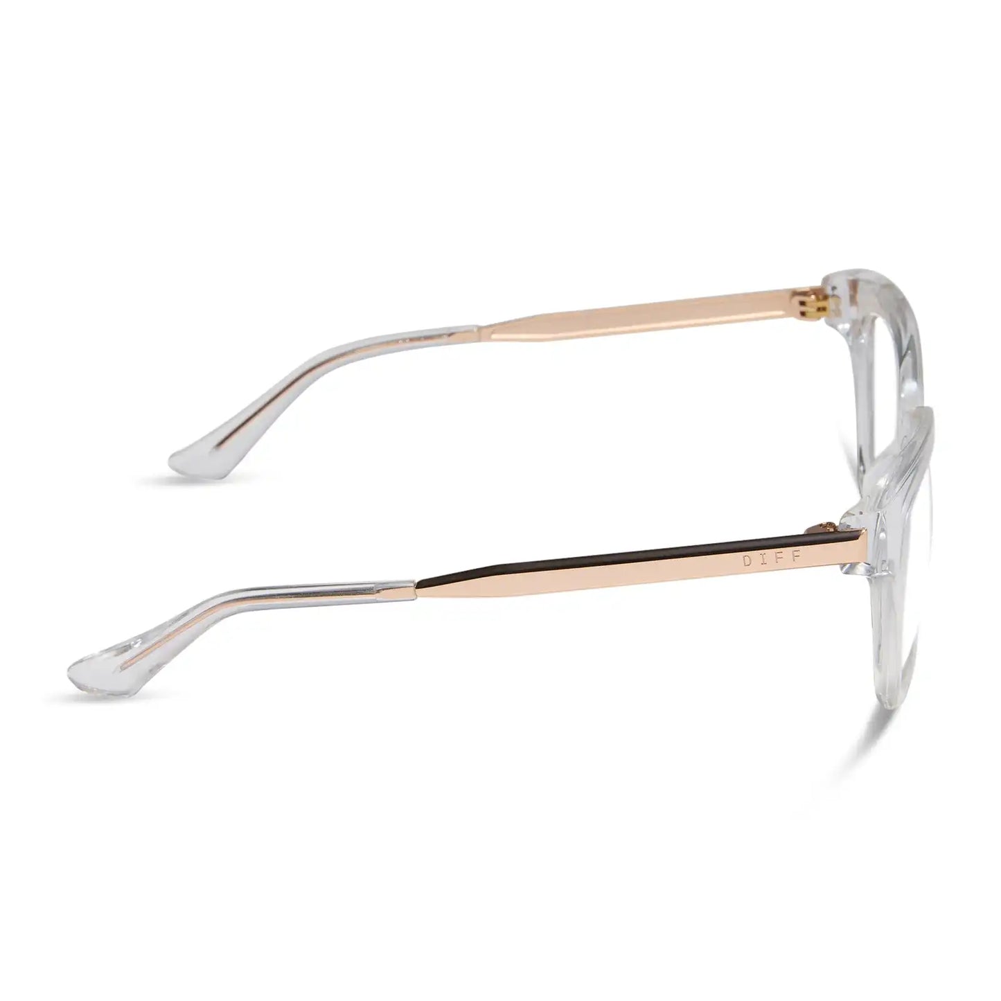 BELLA XS - CLEAR CRYSTAL + GOLD + GLASSES
