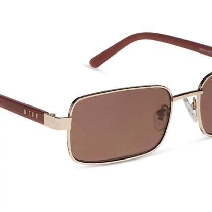 BENNY - GOLD + TERRACOTTA + BROWN + POLARIZED + SUNGLASSES