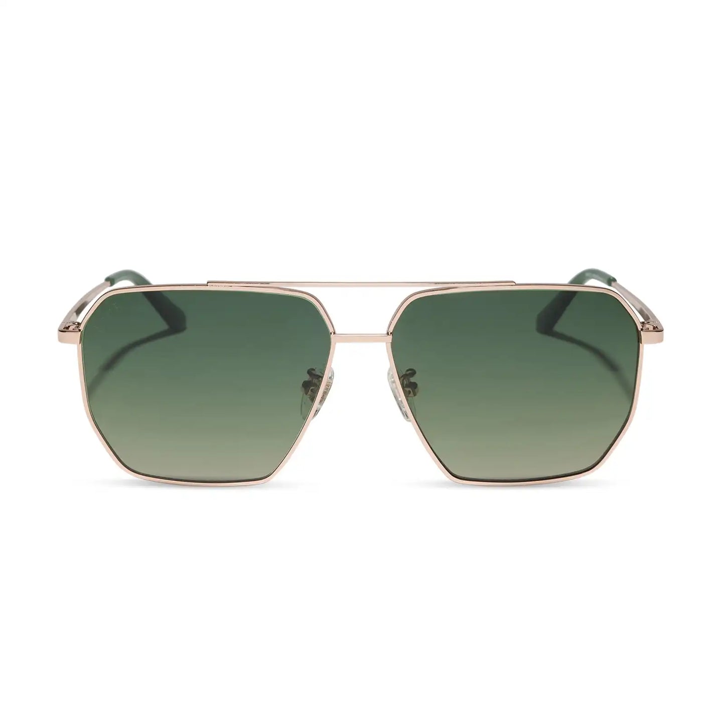 DRMTLGY - BERKELY + CHAMPAGNE GOLD + ALOE GREEN GRADIENT + POLARIZED SUNGLASSES