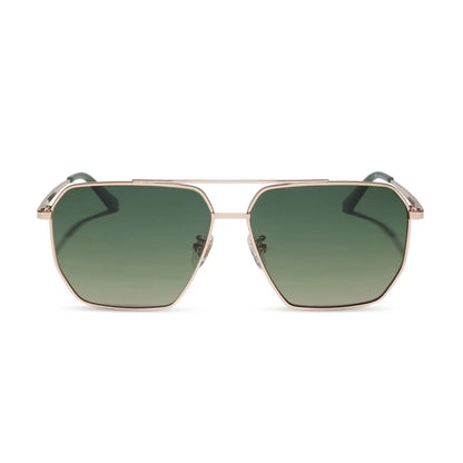 DRMTLGY - BERKELY + CHAMPAGNE GOLD + ALOE GREEN GRADIENT + POLARIZED SUNGLASSES
