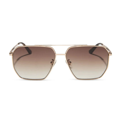 BERKELY - GOLD + BROWN GRADIENT + POLARIZED SUNGLASSES