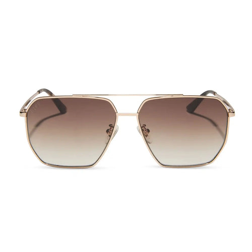 BERKELY - GOLD + BROWN GRADIENT + POLARIZED SUNGLASSES