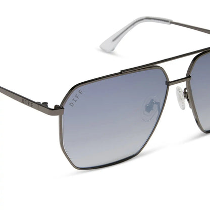 BERKELY - GUNMETAL + SLATE GRADIENT FLASH + POLARIZED SUNGLASSES