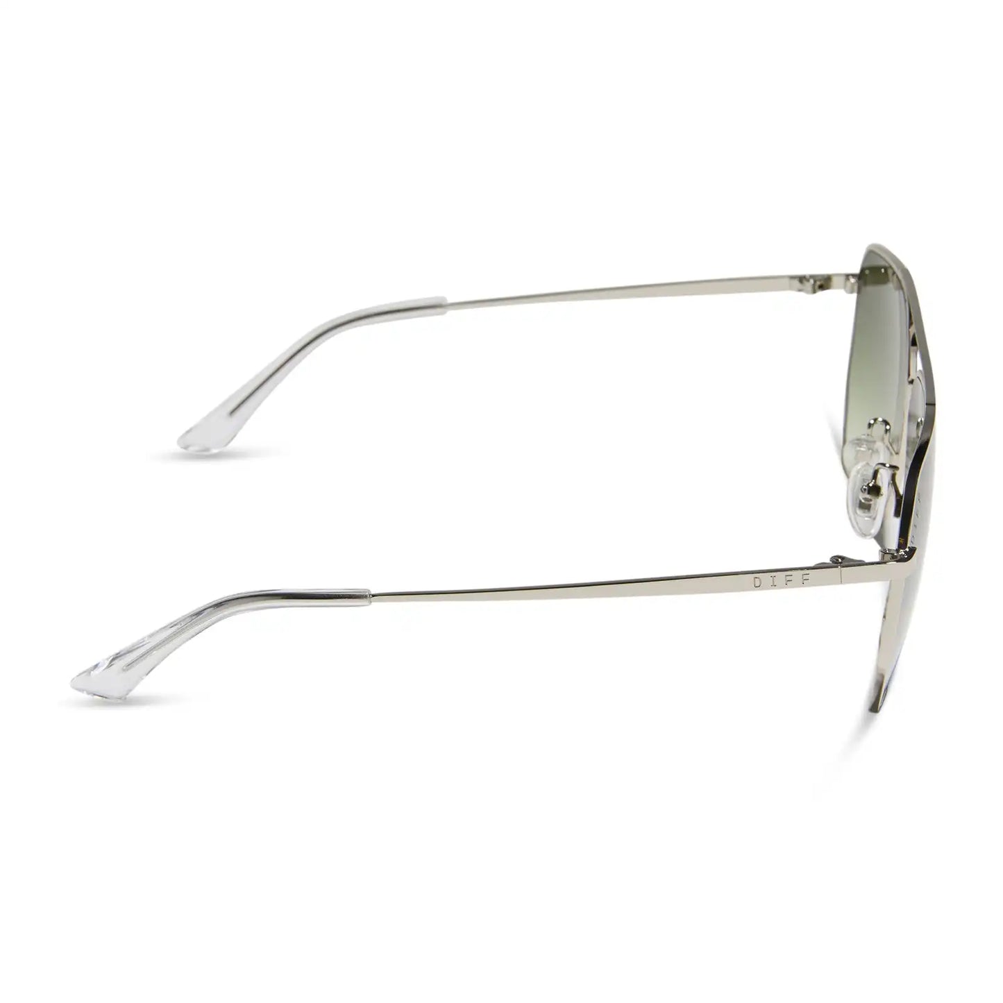 BERKELY - SILVER + COOL MATCHA GRADIENT SUNGLASSES