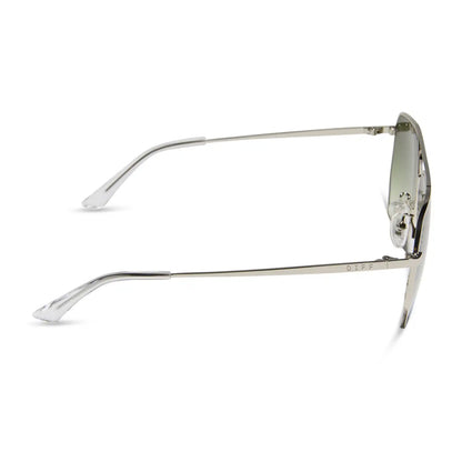 BERKELY - SILVER + COOL MATCHA GRADIENT SUNGLASSES