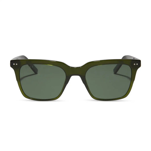 BILLIE - DARK OLIVE CRYSTAL + G15 + POLARIZED SUNGLASSES