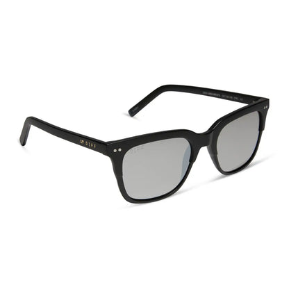 BOBBY - MATTE BLACK + GREY MIRROR SUNGLASSES