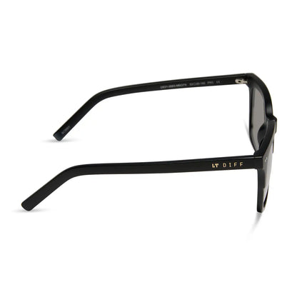 BOBBY - MATTE BLACK + GREY MIRROR SUNGLASSES