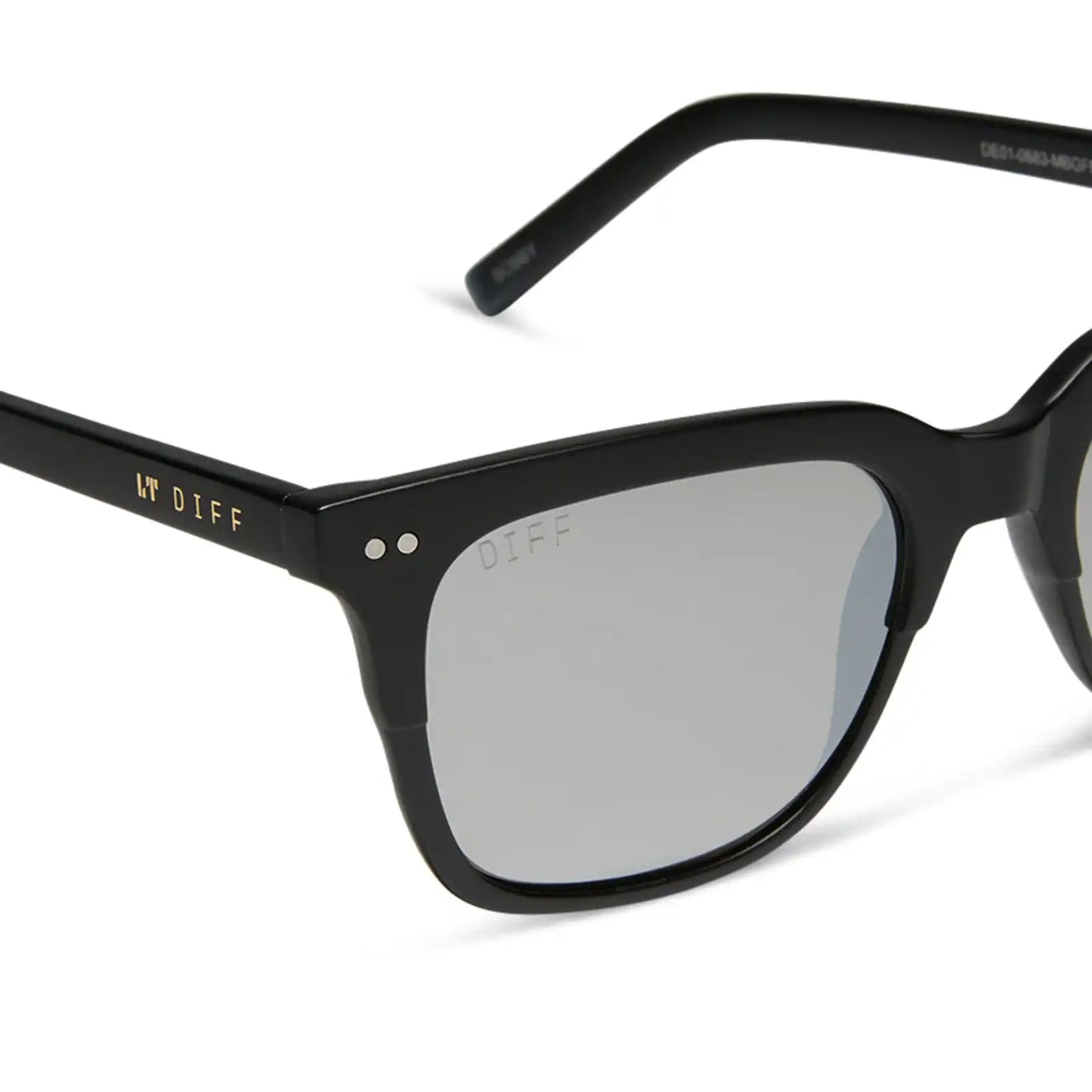 BOBBY - MATTE BLACK + GREY MIRROR SUNGLASSES