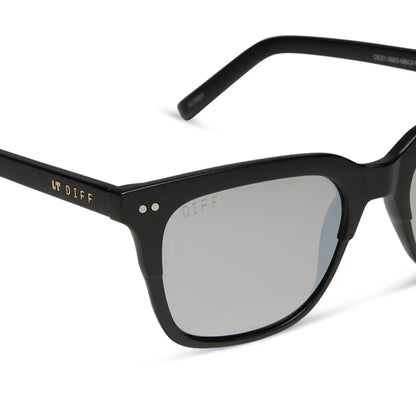 BOBBY - MATTE BLACK + GREY MIRROR SUNGLASSES