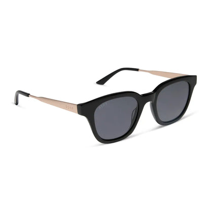 BRIDGET - BLACK + GREY + POLARIZED SUNGLASSES