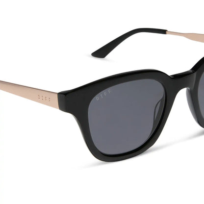 BRIDGET - BLACK + GREY + POLARIZED SUNGLASSES