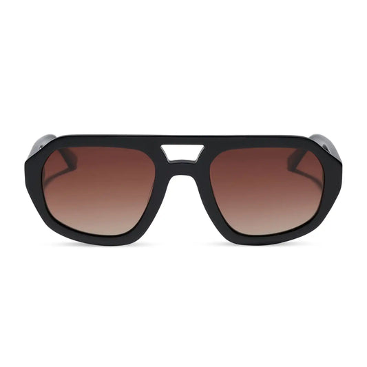 COLLINS - BLACK + BROWN GRADIENT + POLARIZED SUNGLASSES