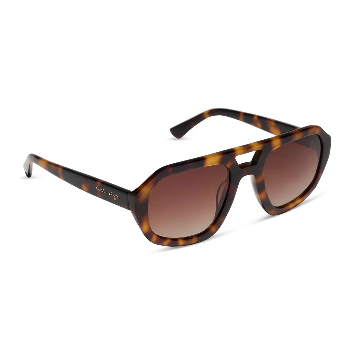 COLLINS - SPOTTED TORTOISE + BROWN GRADIENT + POLARIZED SUNGLASSES