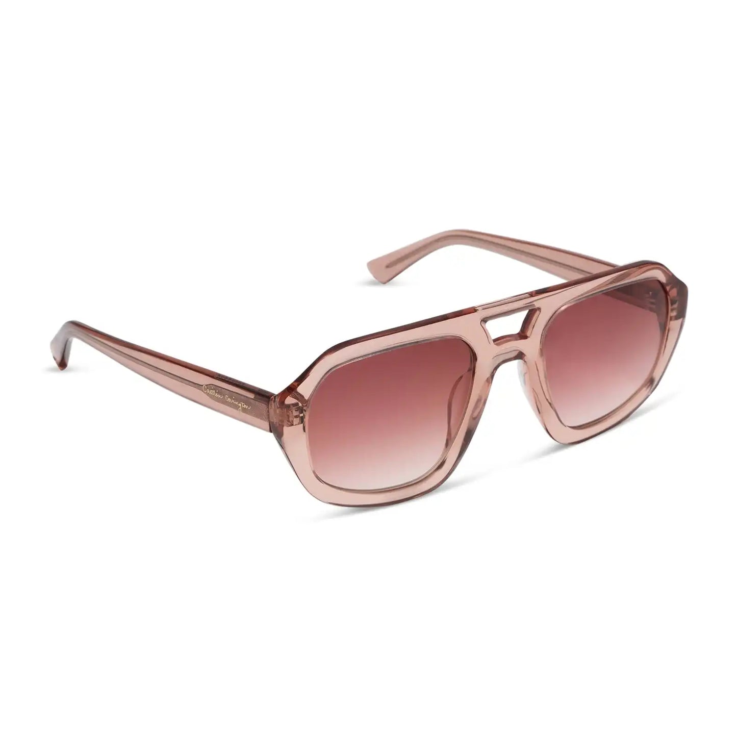 COLLINS - VINTAGE ROSE CRYSTAL + DUSK GRADIENT SUNGLASSES