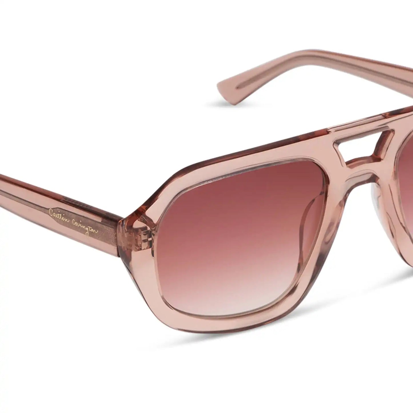 COLLINS - VINTAGE ROSE CRYSTAL + DUSK GRADIENT SUNGLASSES