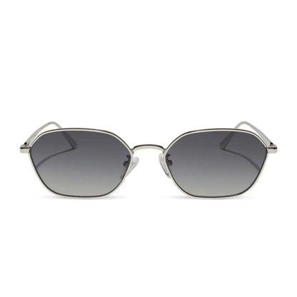 KENNEDY - SILVER + GREY GRADIENT + POLARIZED SUNGLASSES
