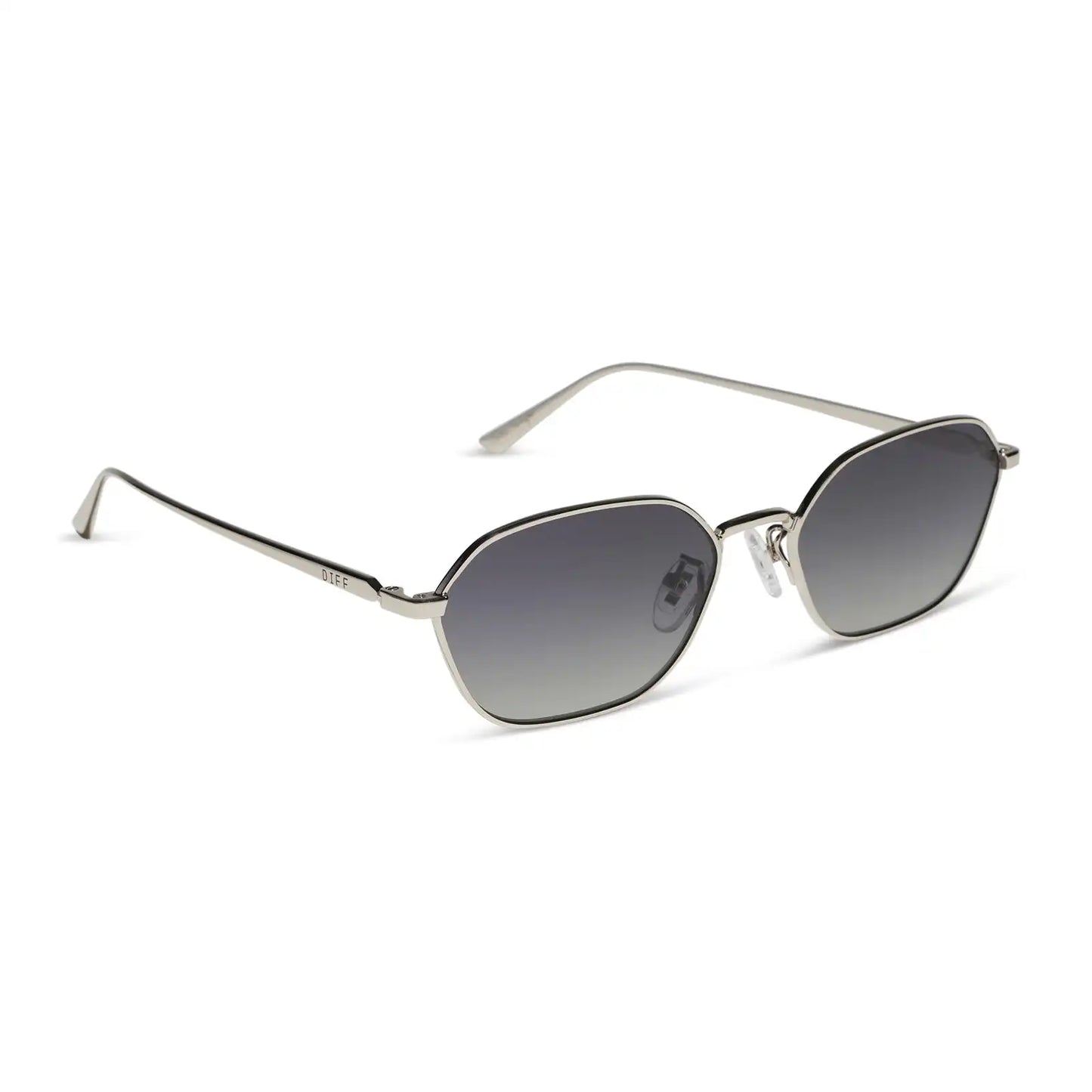 KENNEDY - SILVER + GREY GRADIENT + POLARIZED SUNGLASSES